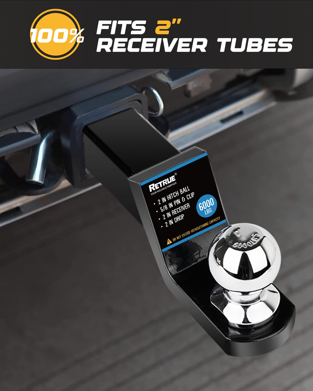 RETRUE easy installation with hitch pin clip allows quick setup in minutes.