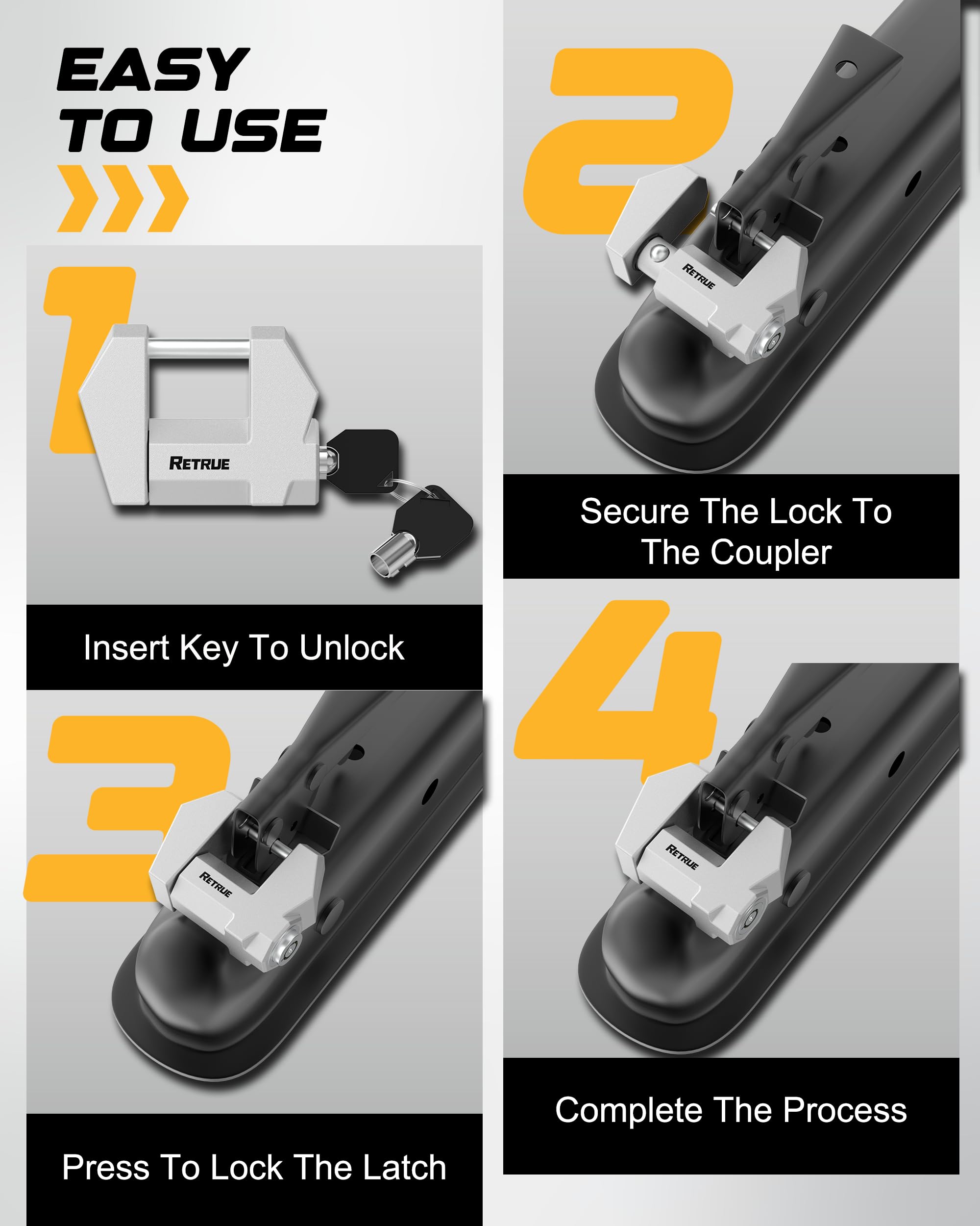 RETRUE Cyber Lock half-turn unlock mechanism for fast access.