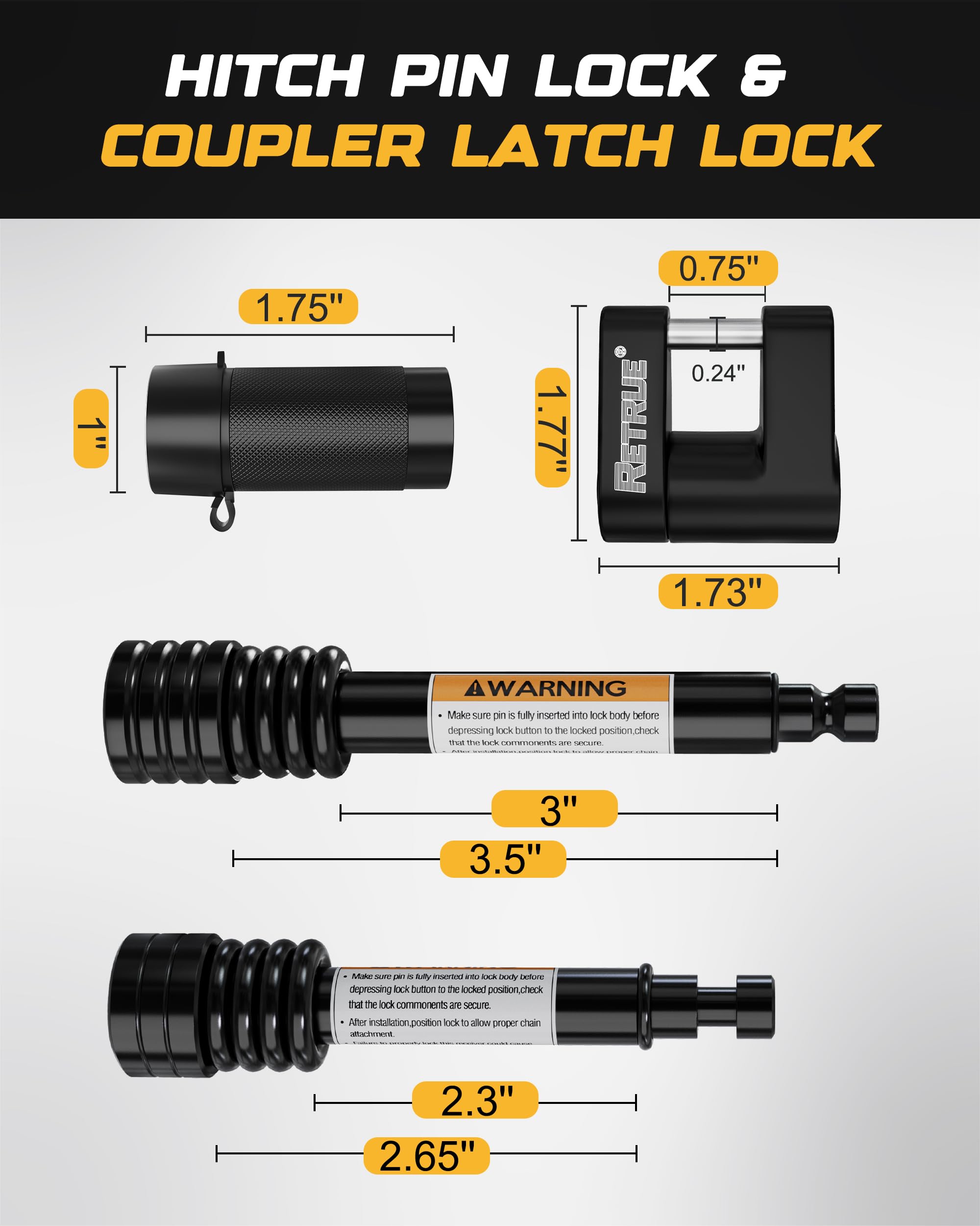 RETRUE keyed-alike system indicating one key for all locks