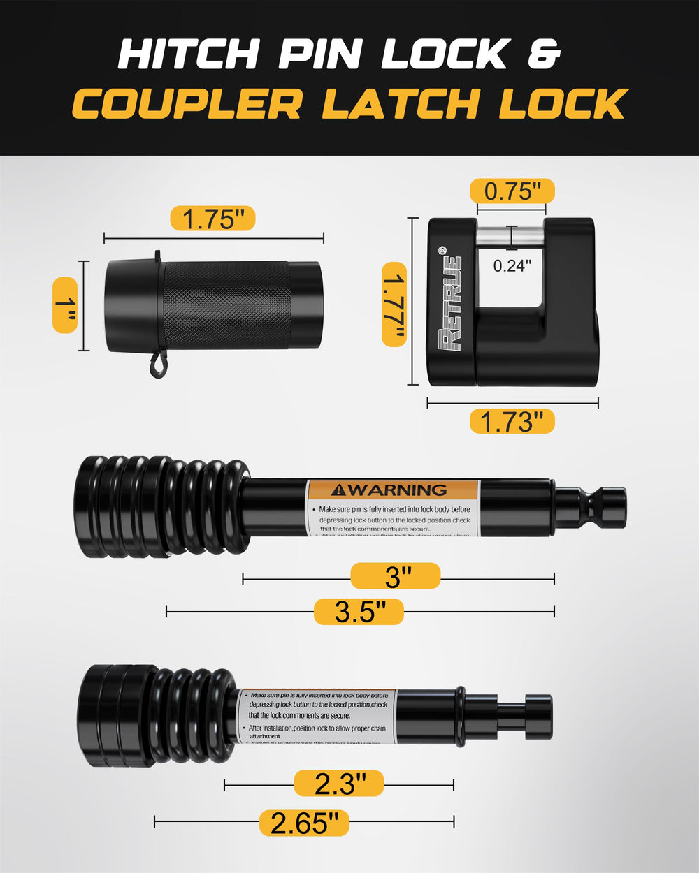 RETRUE keyed-alike system indicating one key for all locks