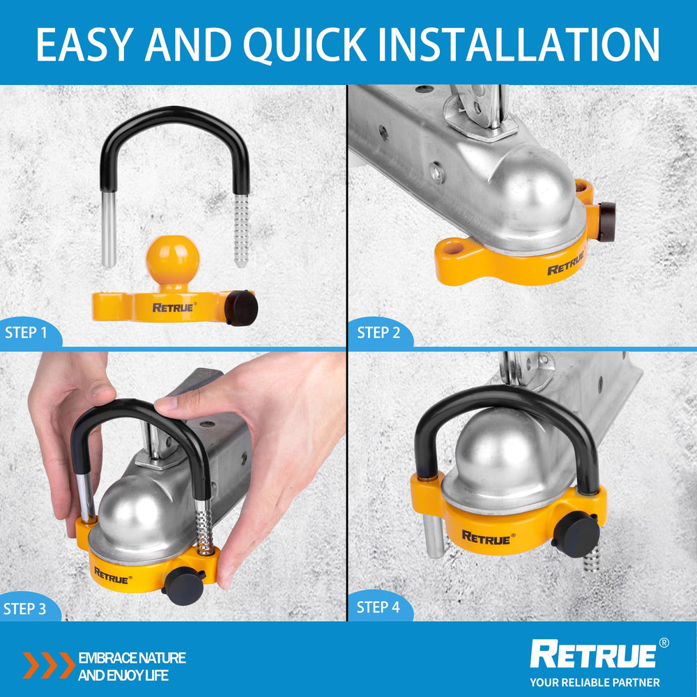 RETRUE rubber armrests reducing wear on the trailer lock