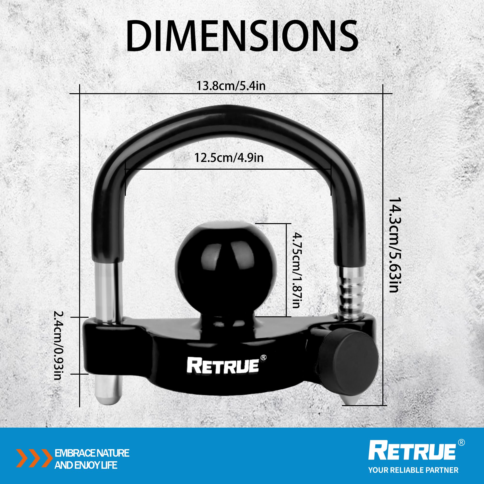 RETRUE rubber armrests protect against wear and improve grip