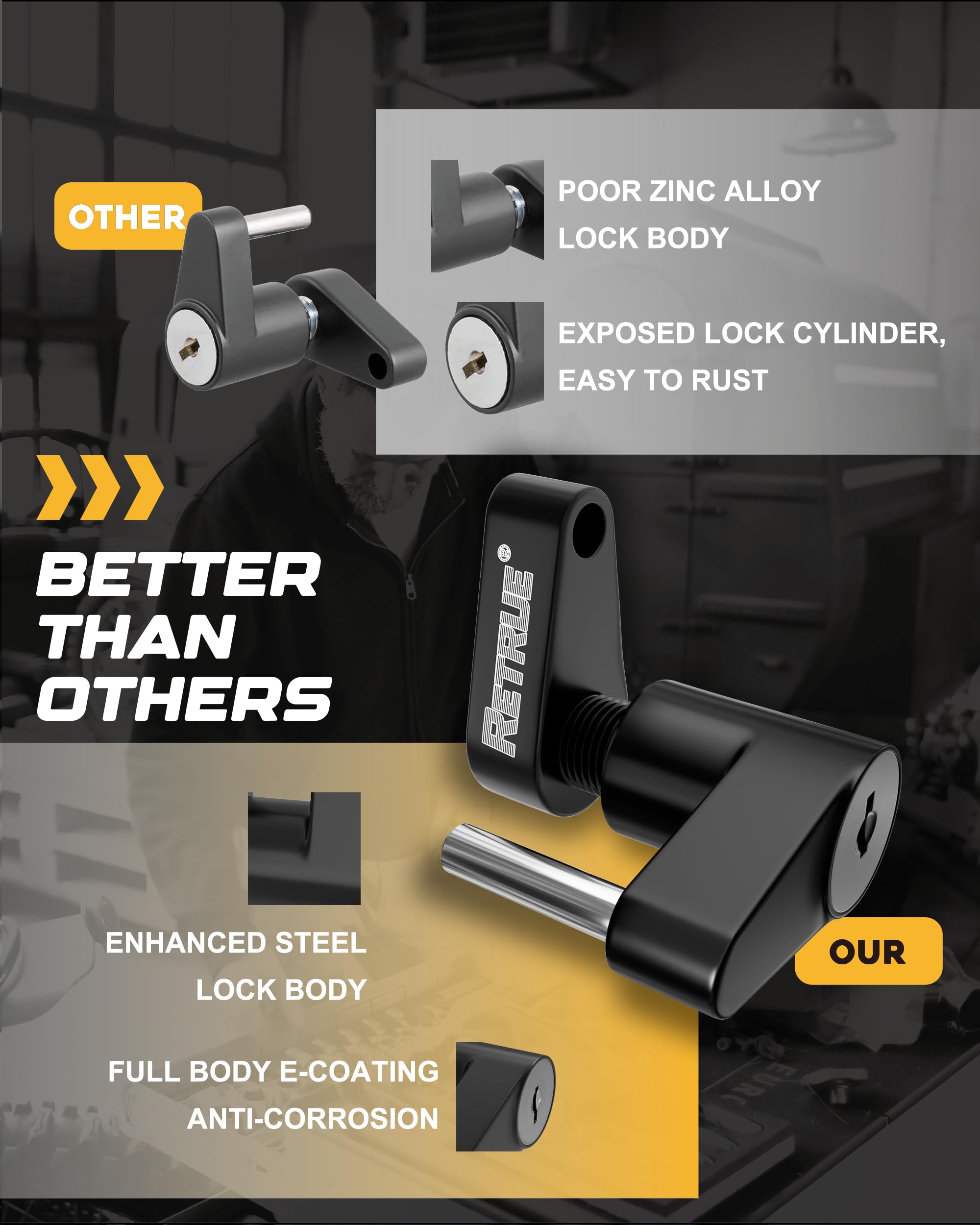 RETRUE size comparison in hand illustrating compact, easy-to-handle strength