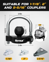 RETRUE trailer tongue lock for added protection on the tongue area