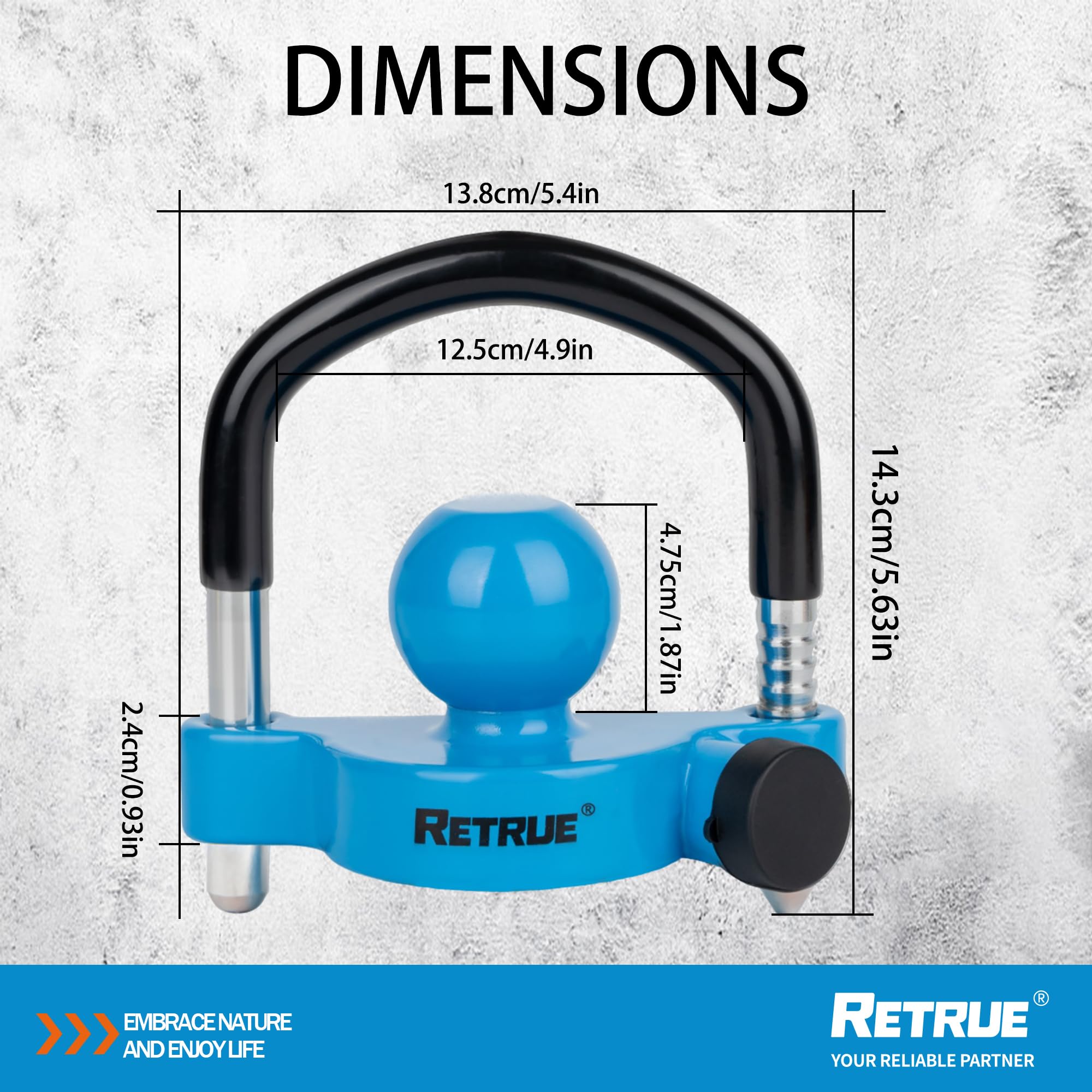 RETRUE weatherproof cover and cap protect the lock from rain