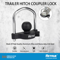 RETRUE universal coupler lock side view shows adjustable fit across multiple sizes