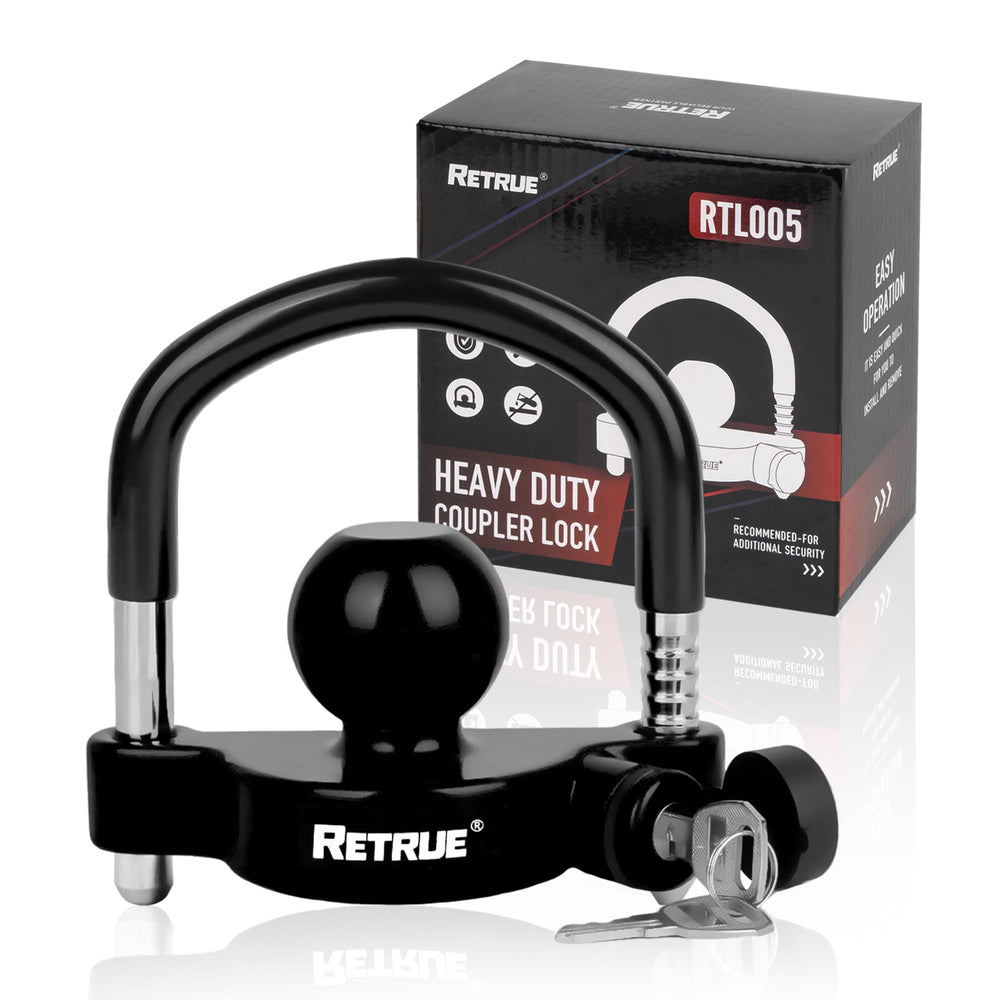RETRUE universal trailer lock body for secure coupler protection