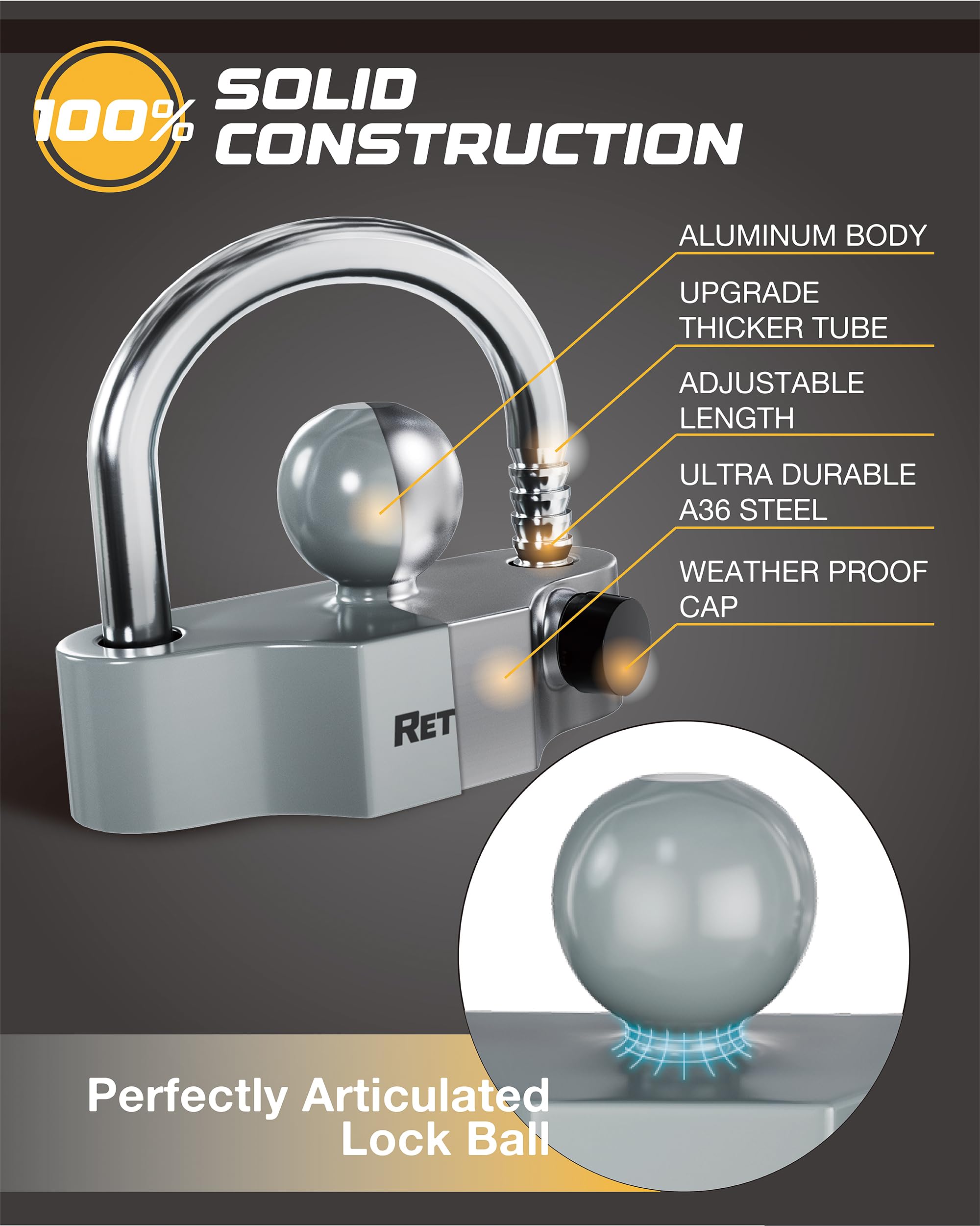 RETRUE upgraded lock cylinder with reinforced key design
