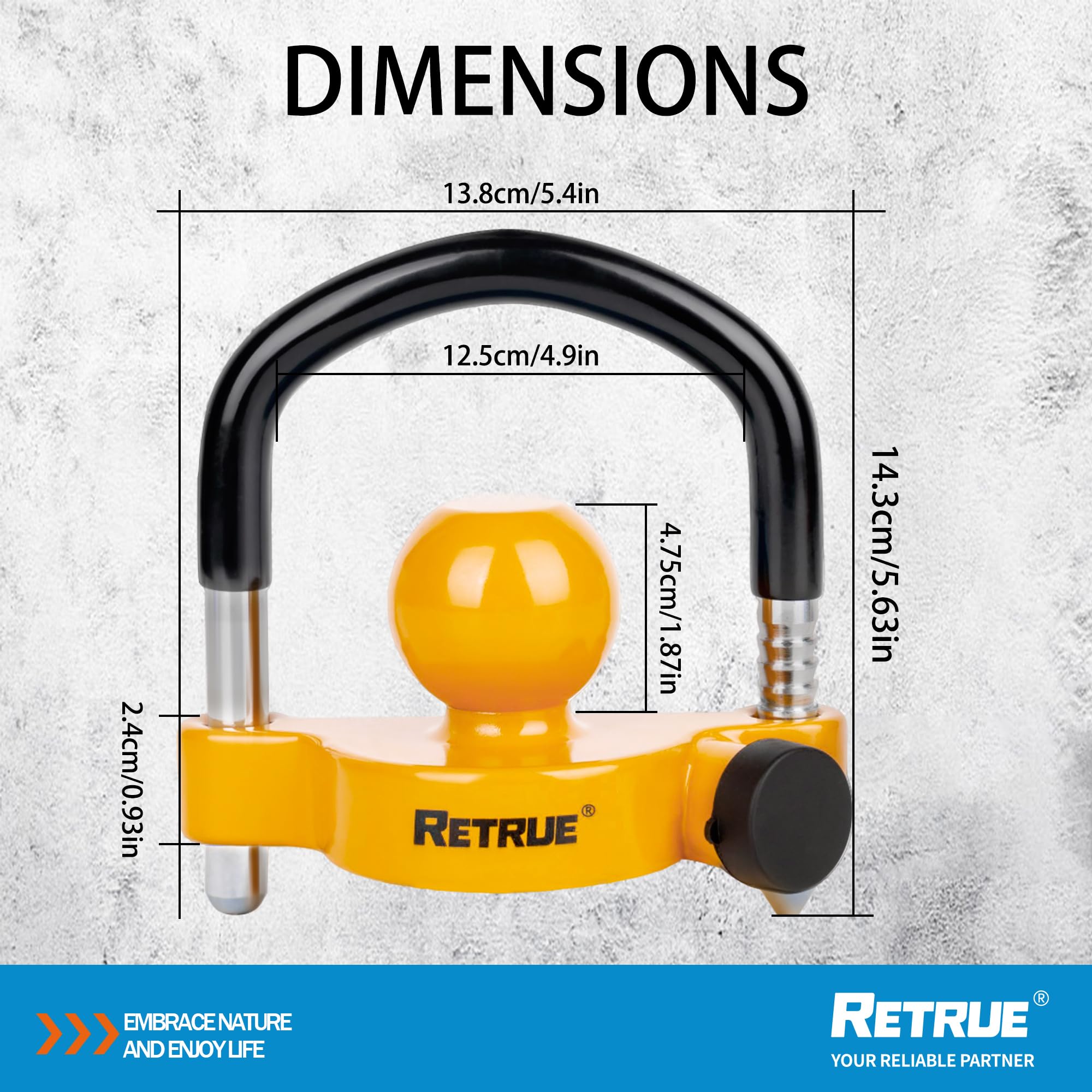 RETRUE weatherproof cover protecting the lock from rain and dust