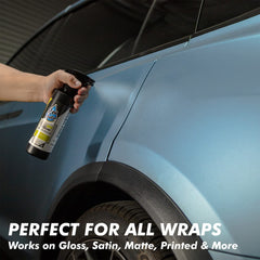 Rev Auto Wrap APC close-up on vinyl surface after cleaning