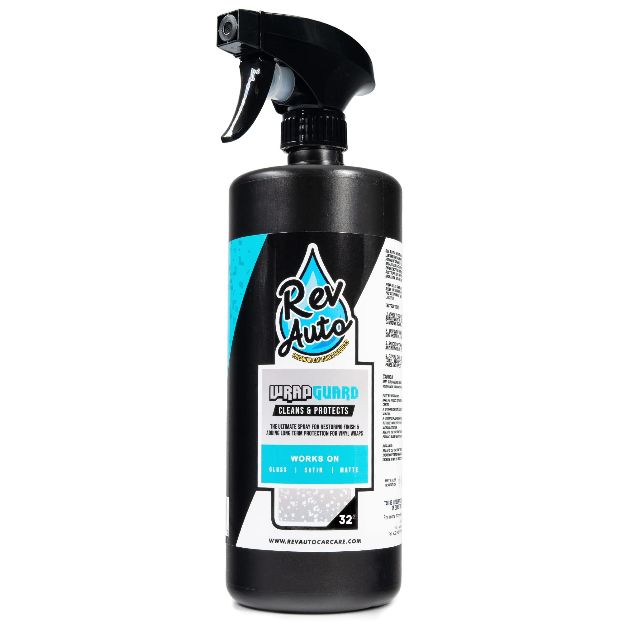 Rev Auto Wrap Guard bottle pour for easy vinyl wrap application.