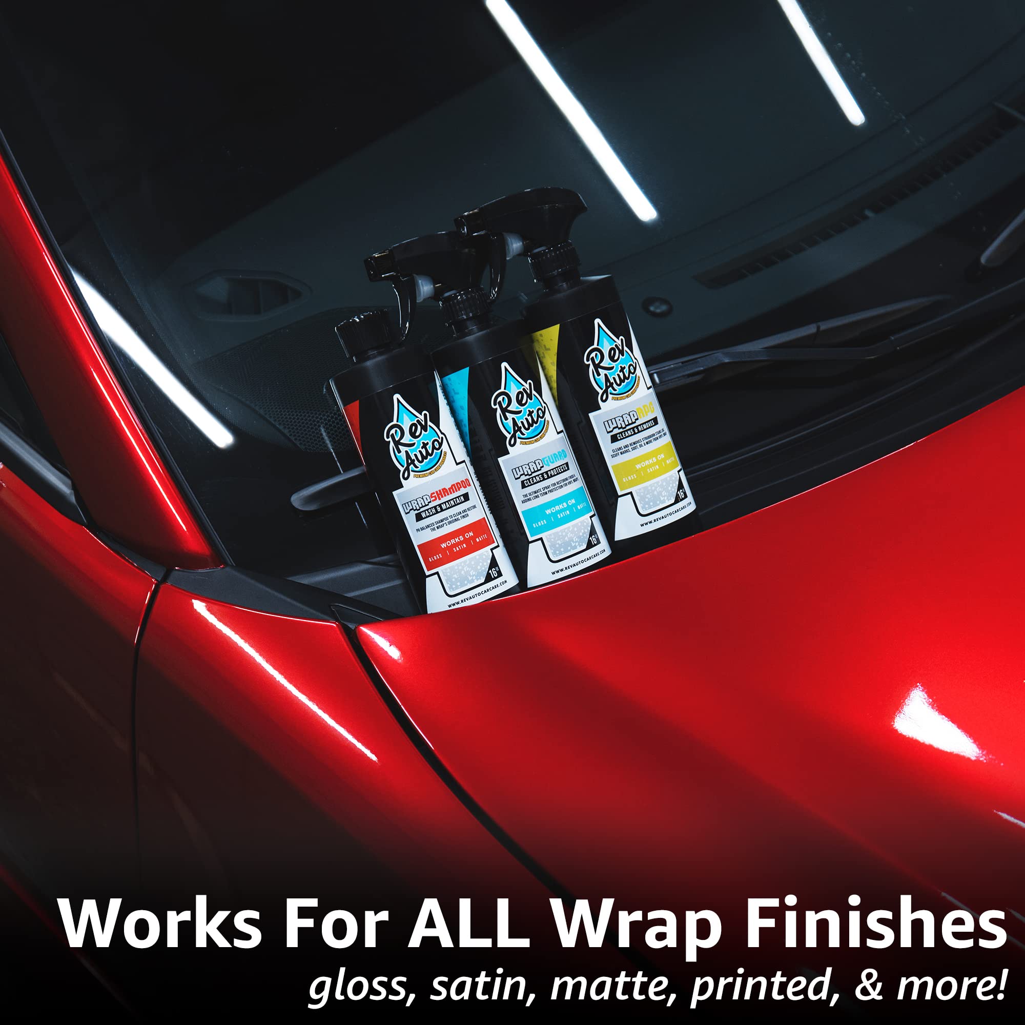 Rev Auto wrap protectant shields color for easy maintenance