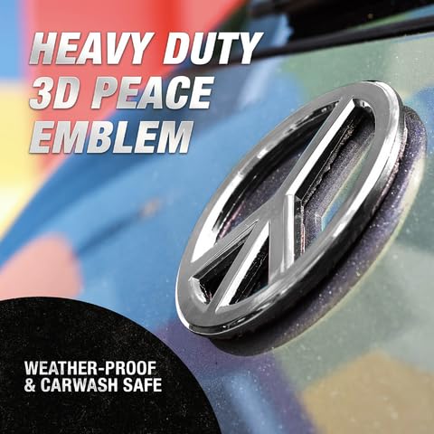 Revolution Car Badges metal emblem with adhesive back enables quick, mess-free installation.