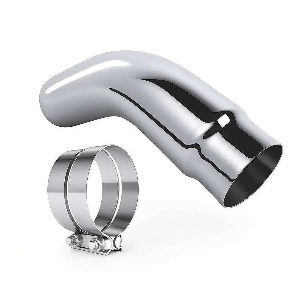 REWONIXAL exhaust tip with 5inch inlet and 6inch outlet, chrome finish for rugged look
