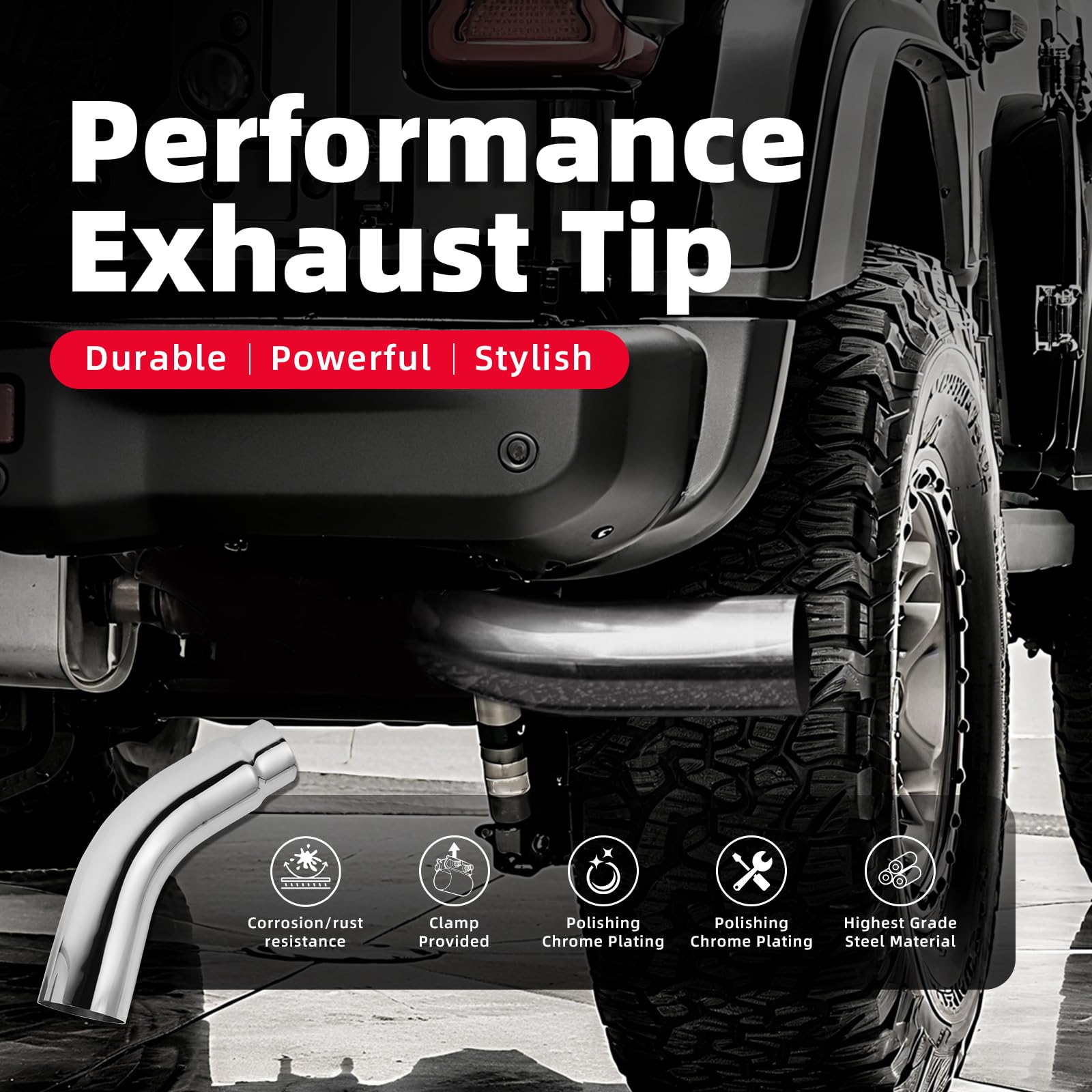 REWONIXAL exhaust tip clamp installation demonstrates quick, secure mounting without welding