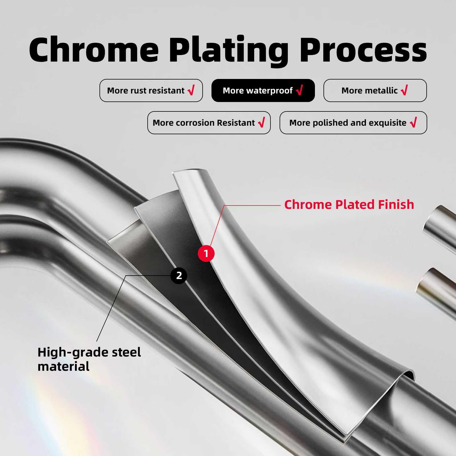 REWONIXAL high-grade steel exhaust tip highlights durable construction and long-lasting performance
