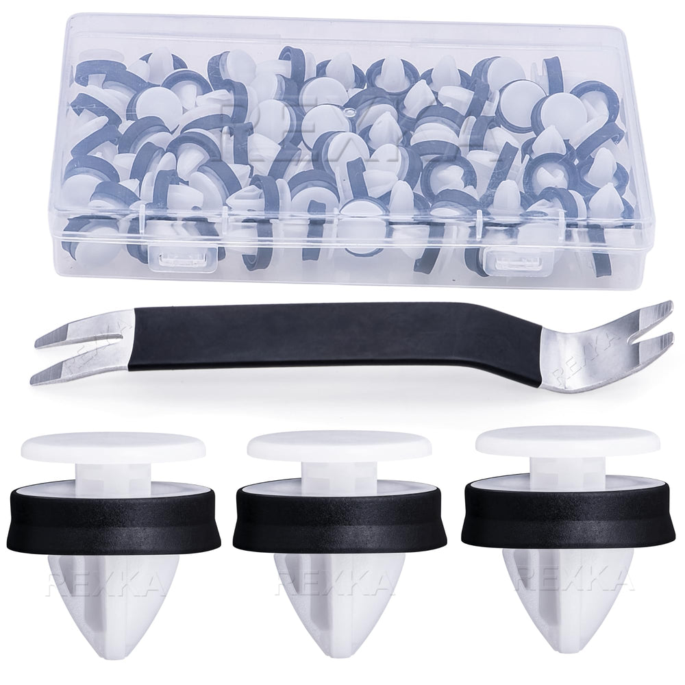 Rexka 51pcs wheel opening clip pack for secure exterior molding attachment