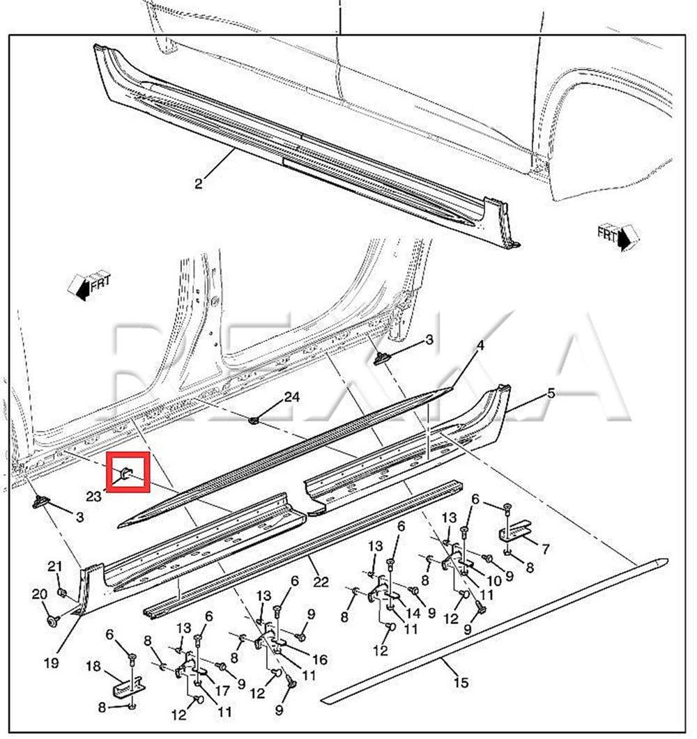 Rexka application-ready clip set for multiple GM models