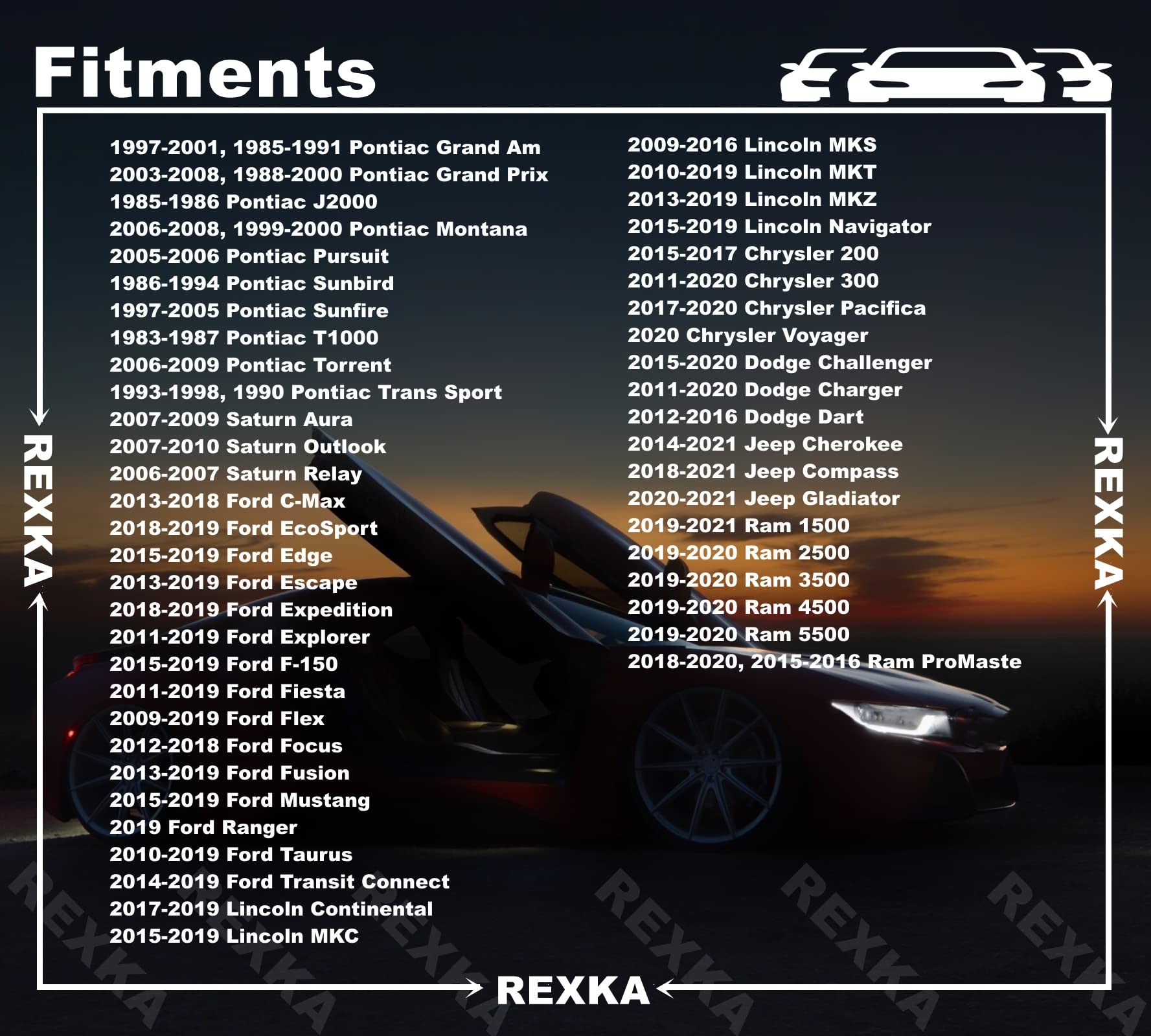 Rexka black nylon construction delivering durable, long-lasting performance