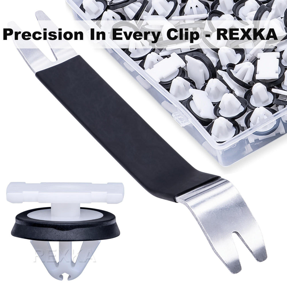 Rexka clip remover tool in hand for easy panel removal