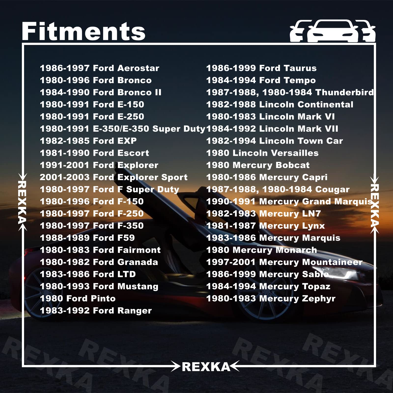 Rexka N802900 replacement clip fits Ford vehicles with secure mounting.