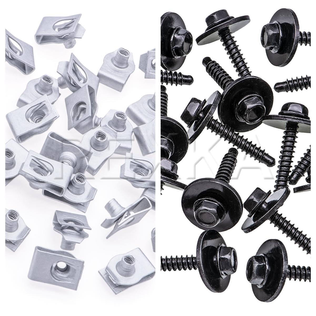 Rexka multipurpose screws 25mm in black finish for GM bolt-on assemblies.