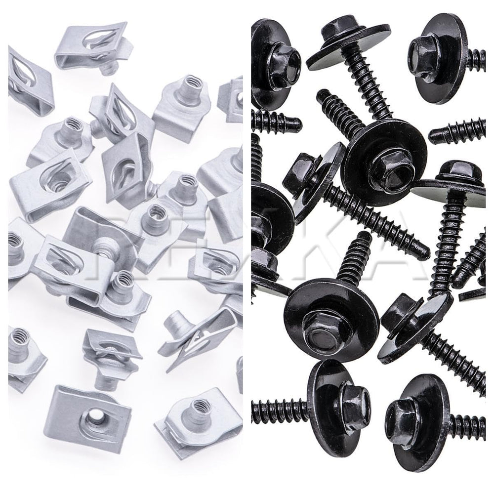 Rexka multipurpose screws 25mm in black finish for GM bolt-on assemblies.