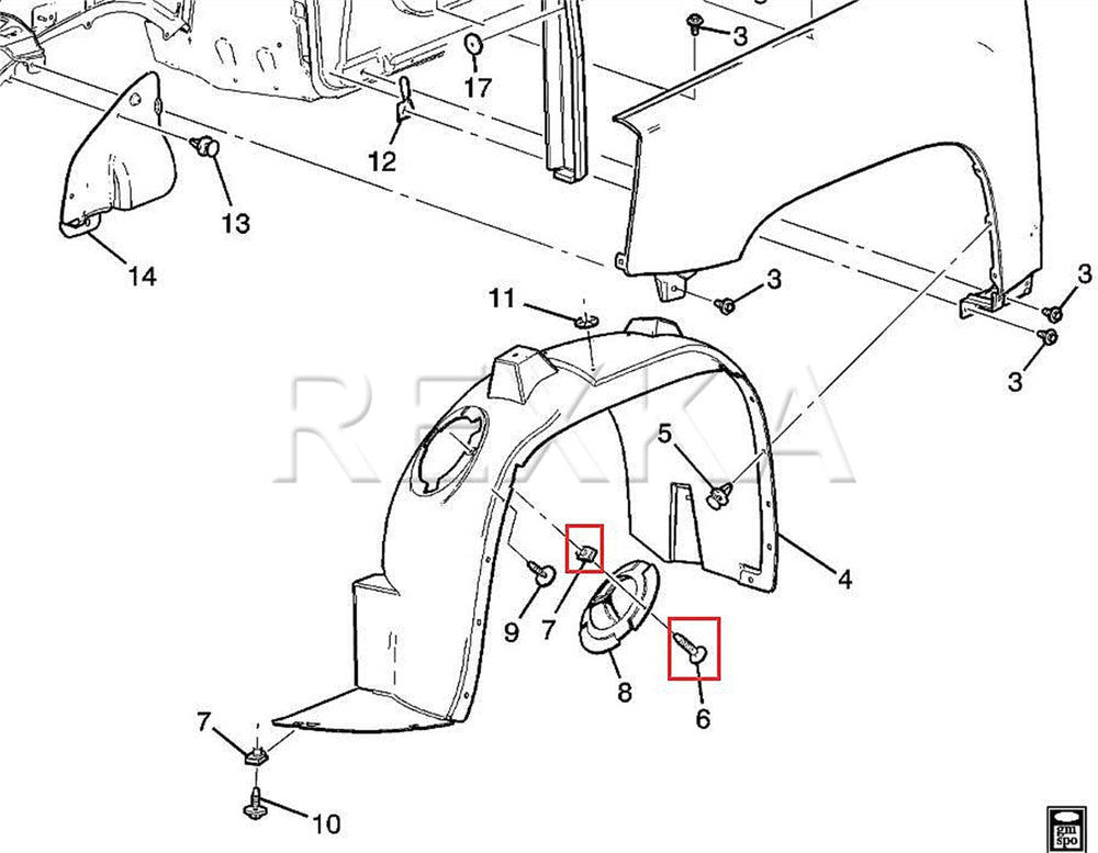 Rexka size and part number check guide helps ensure proper fit.