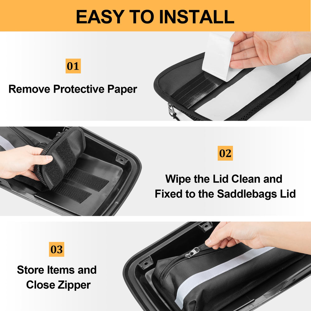 Rexmica reflective-strip lid organizer improves visibility in low light