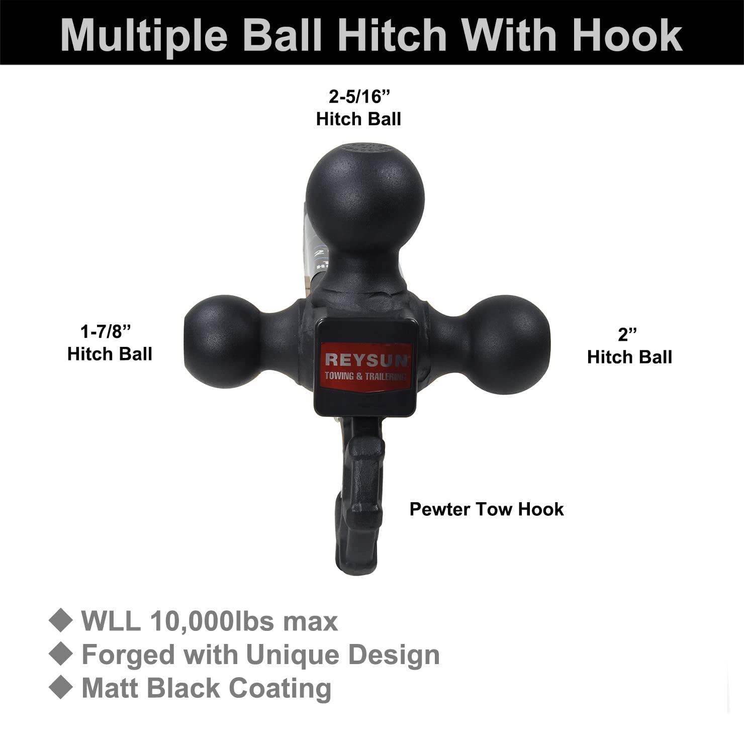 REYSUN 5/8 inch hitch lock included for added security