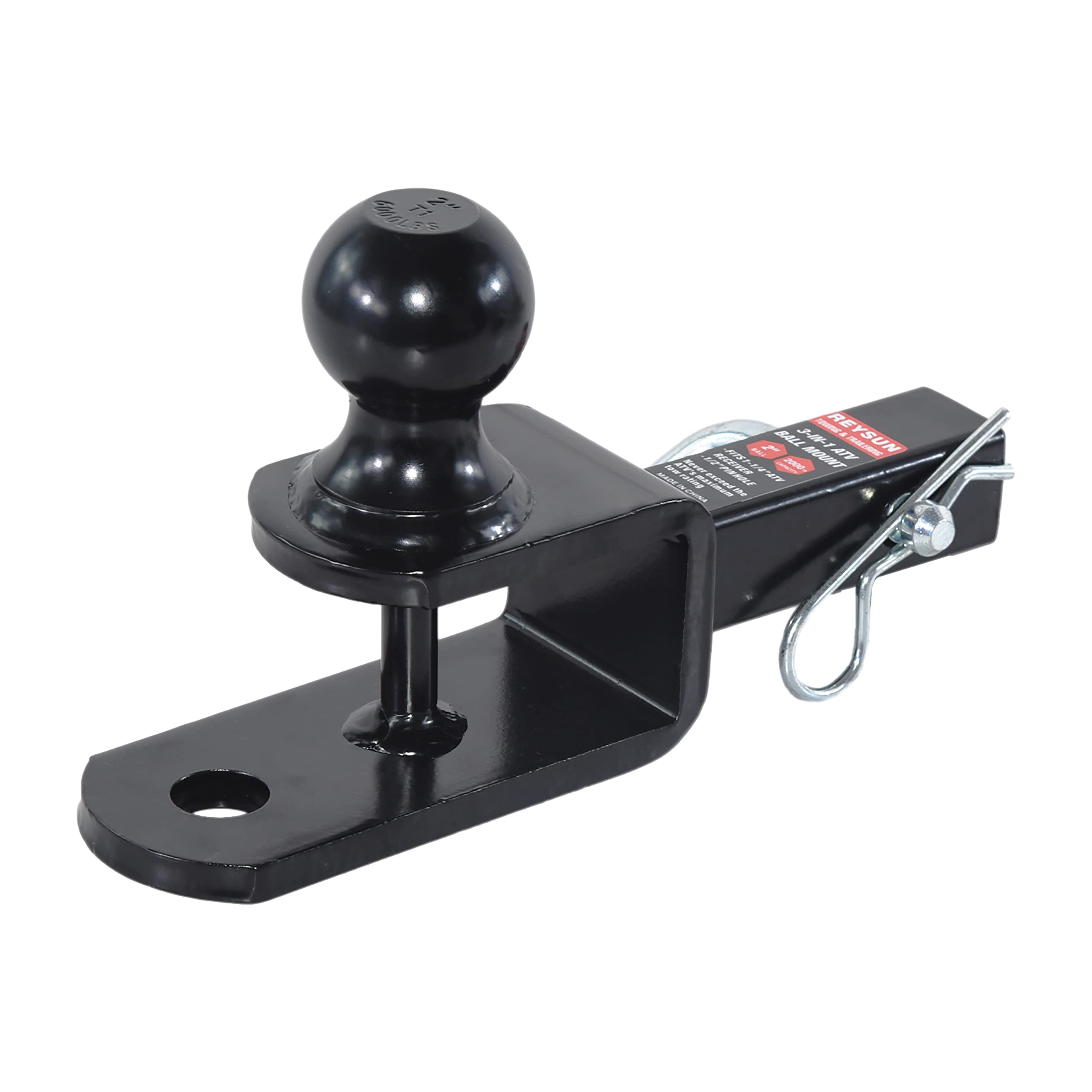 REYSUN 864031 black powder coat finish resists outdoor corrosion.