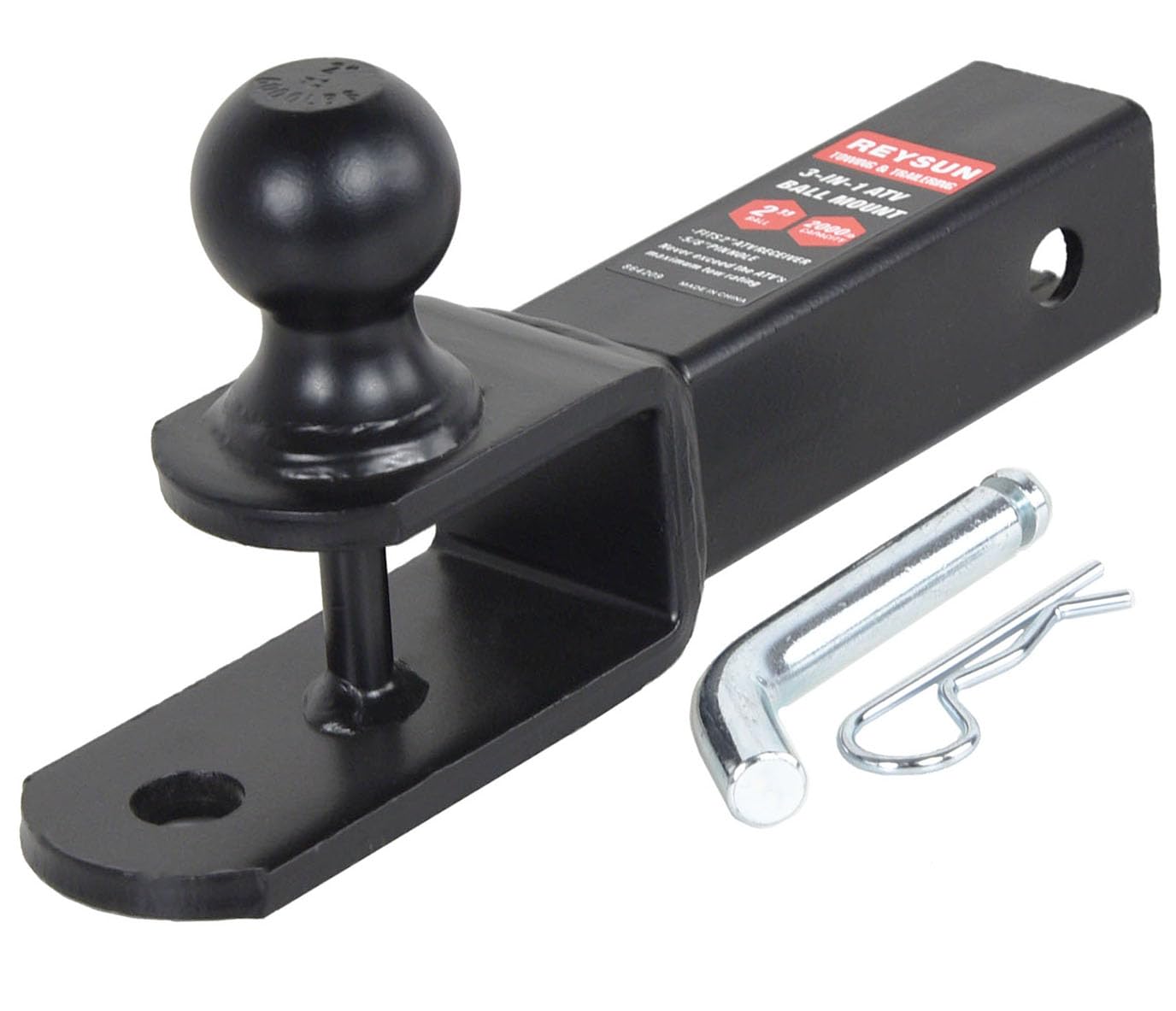 REYSUN 864209 shows 2-inch hitch ball for secure trailer connections