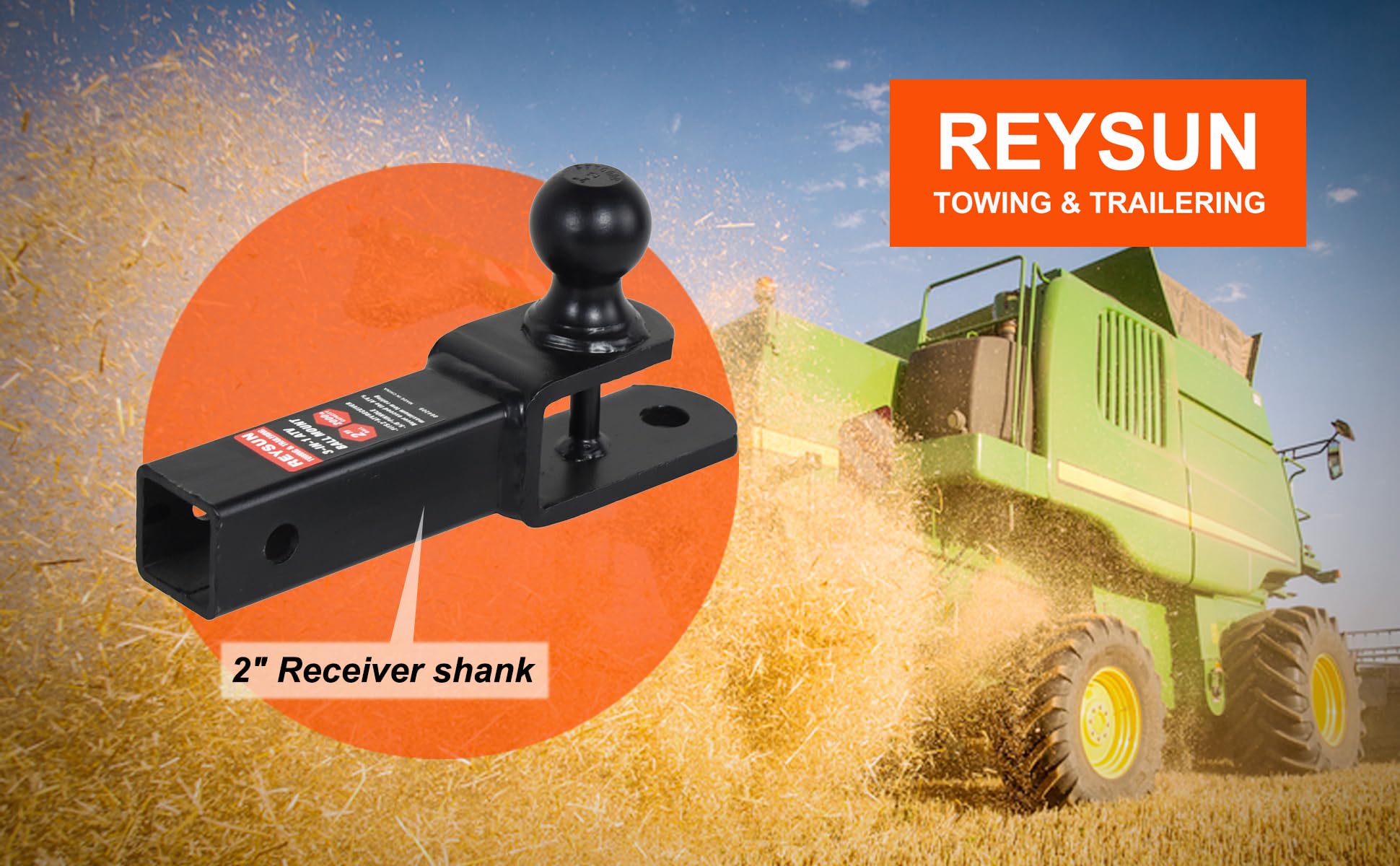 REYSUN 864209 compatible with 2x2 hitch receivers for versatile towing