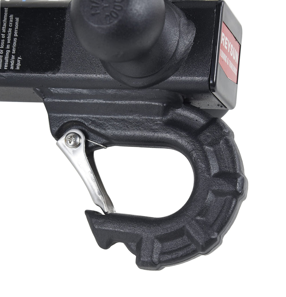 REYSUN matte black hitch finish complements rugged trucks.