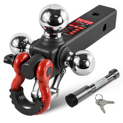 REYSUN tri-ball mount with swivel shackle for versatile towing options.