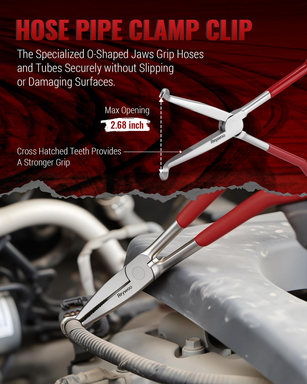 Reywoo 30-degree push pin remover tool for interior clips