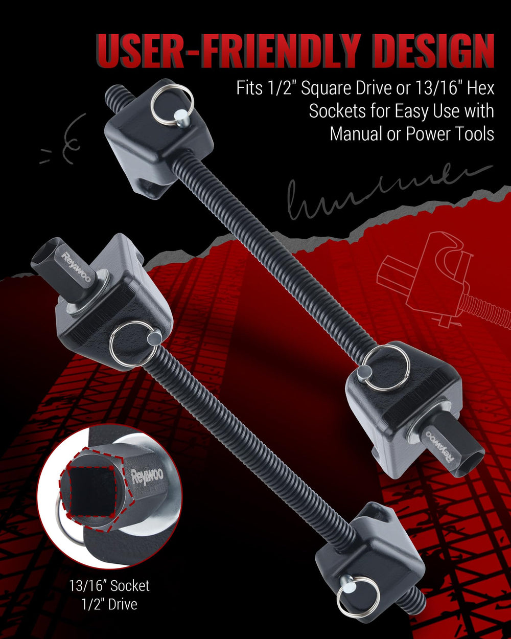 Reywoo assembly on MacPherson strut supports quick, precise maintenance.