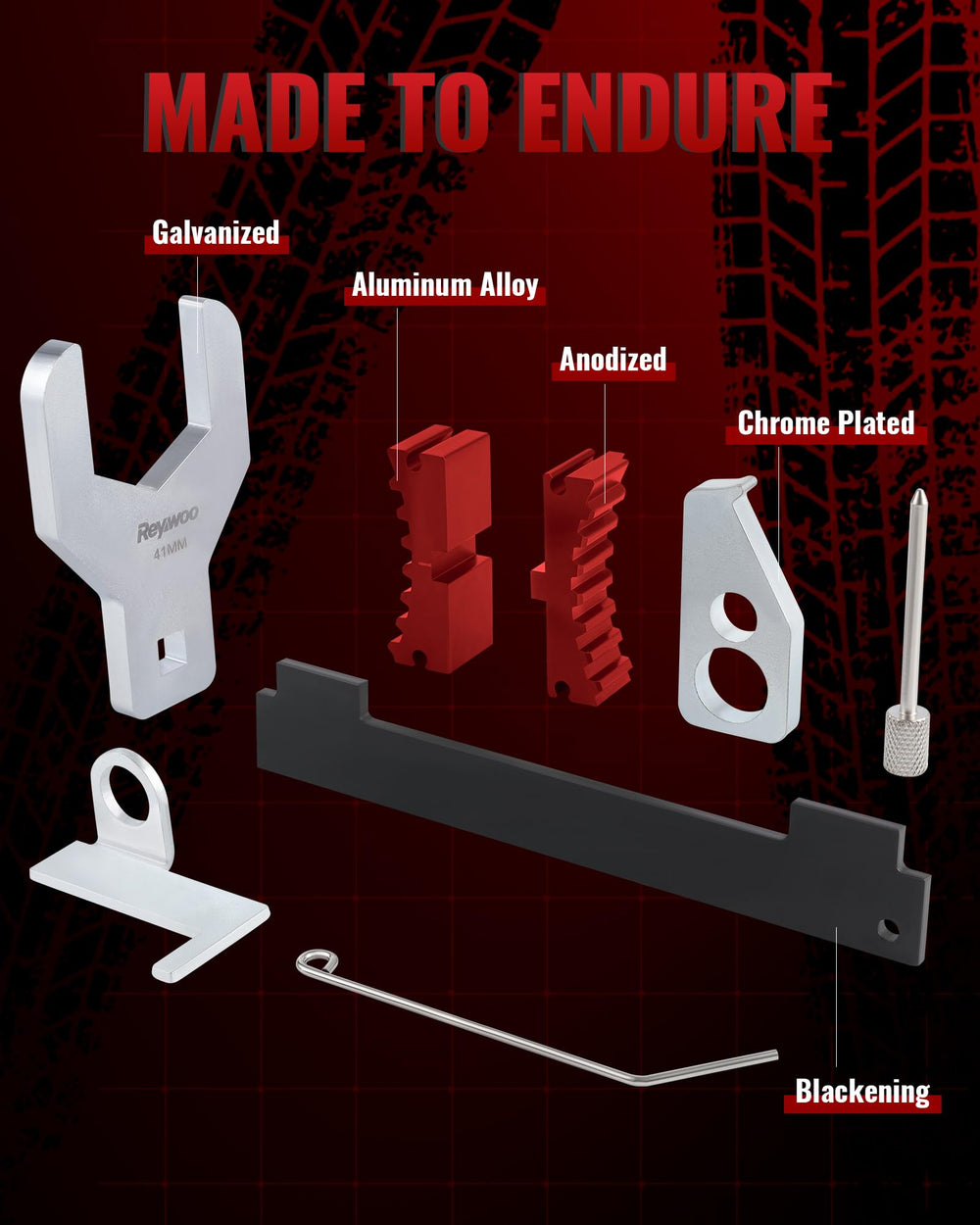 Reywoo blow-molded case with tools neatly organized