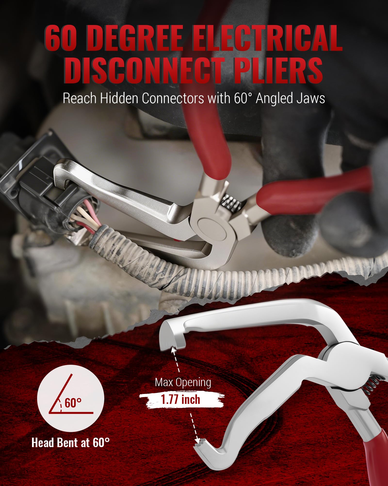 Reywoo straight electrical disconnect pliers disconnecting sensor connectors