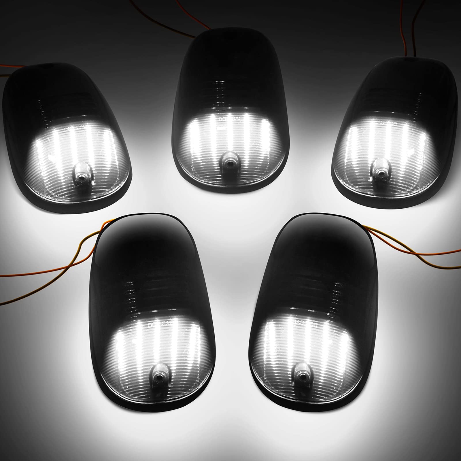 R&F Auto LED cab lights enhance truck styling and marker visibility on highways.