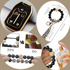 RFSRZ leopard silicone bracelet key holder keeps keys handy on the go.