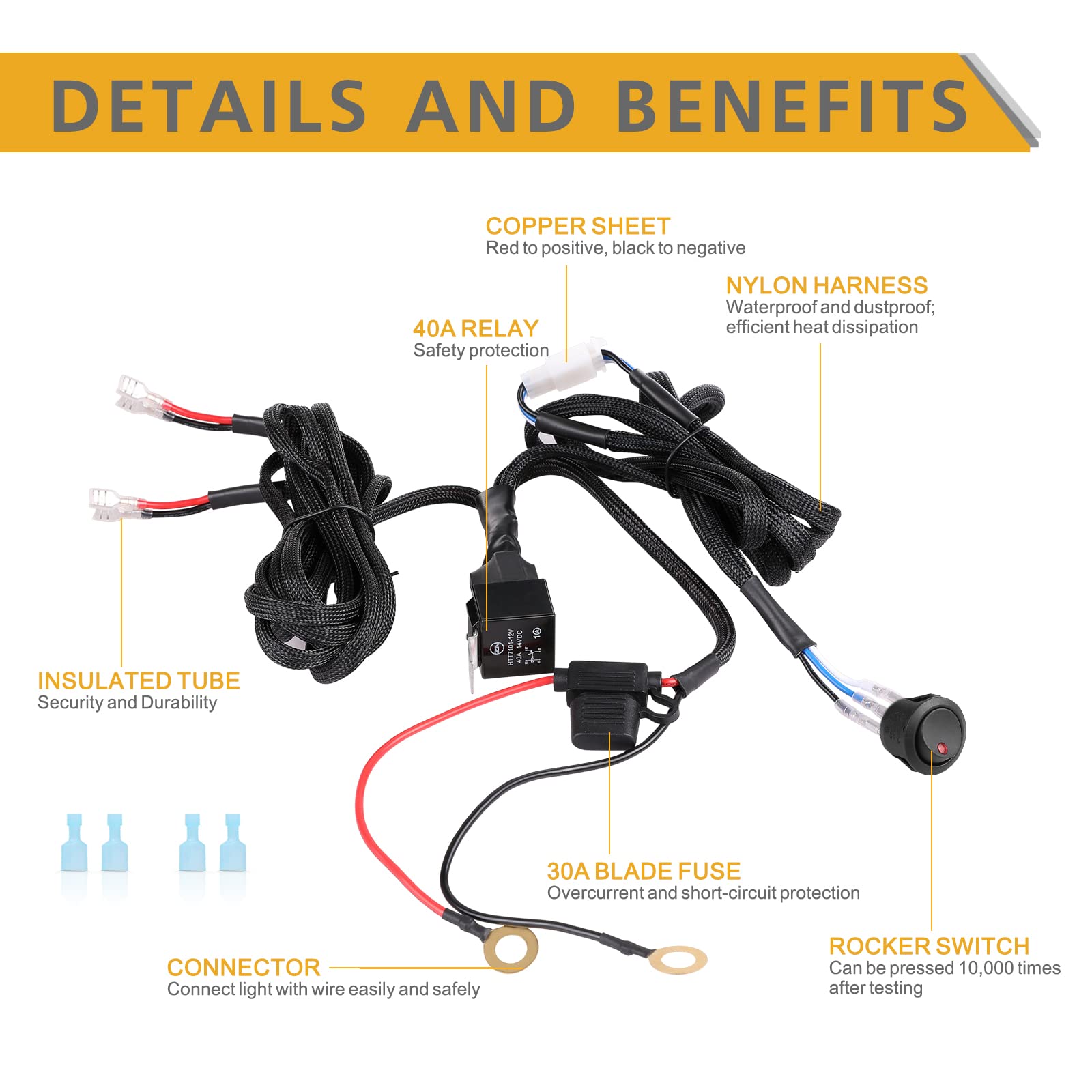 Rfroad Lighting nylon shell offers durable weatherproof protection