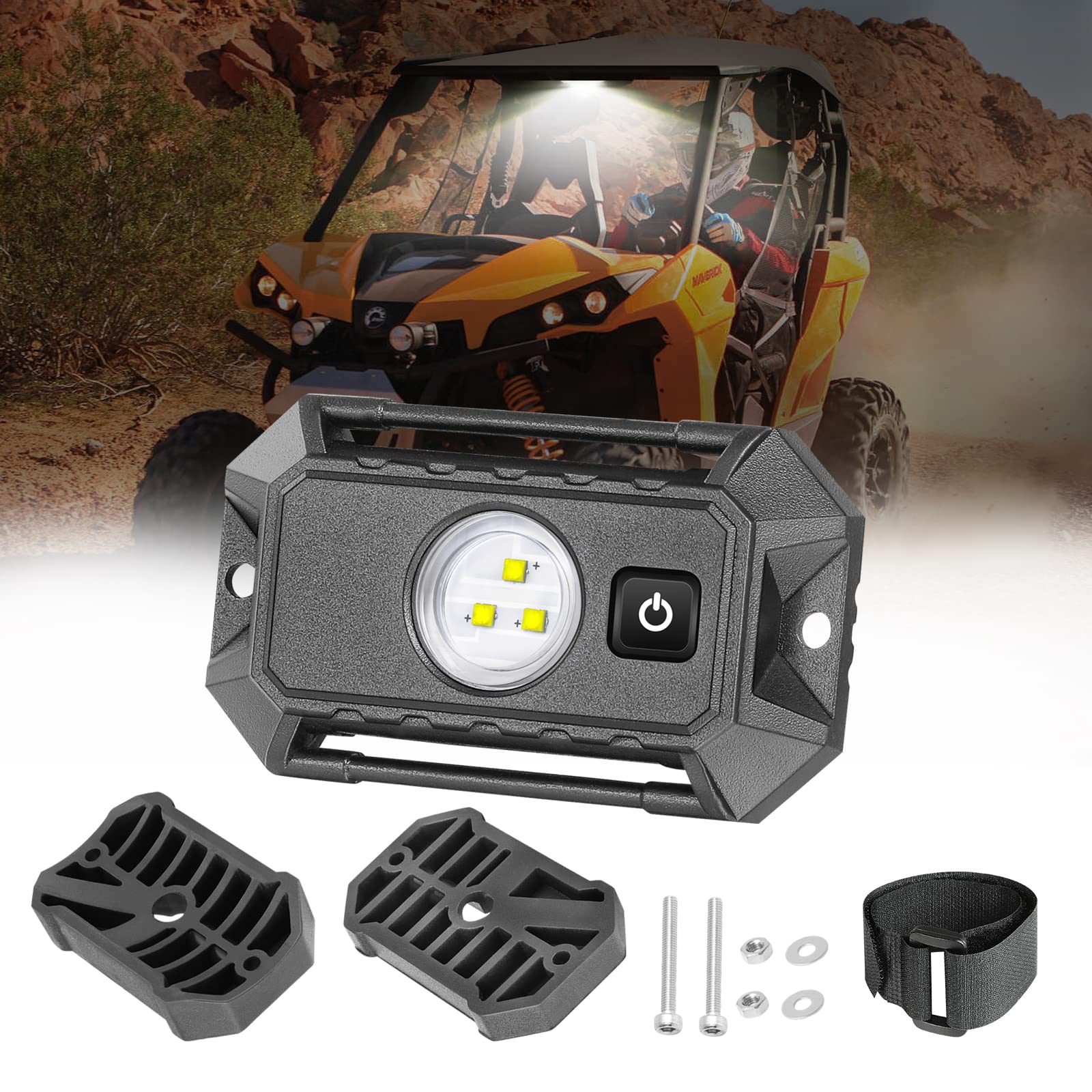 Rfroad Lighting UTV dome light 12V with switch brightens cabin for safer night driving.