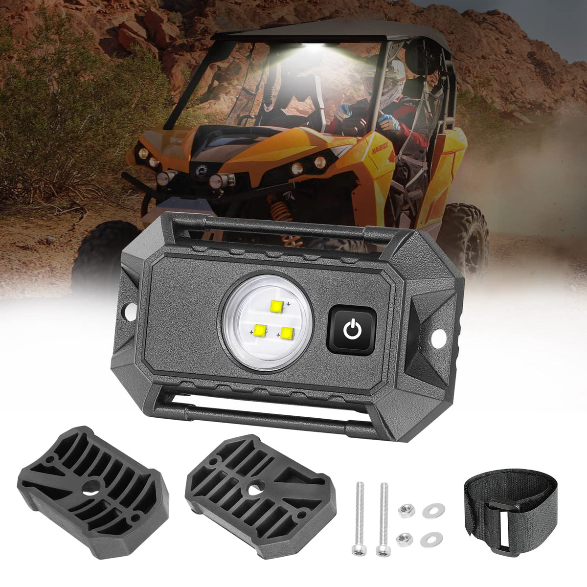 Rfroad Lighting UTV dome light 12V with switch brightens cabin for safer night driving.