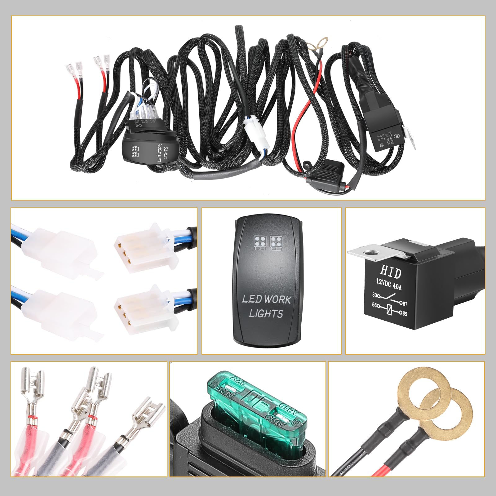 Complete kit for easy installation on trucks, UTVs, ATVs, and boats