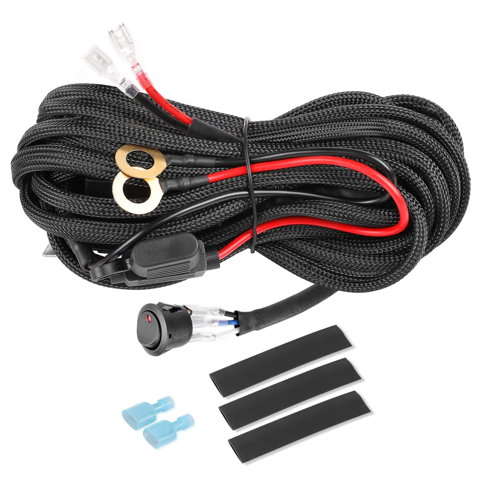 Rfroad Lighting wiring harness with 1 lead for easy 12V LED setup.
