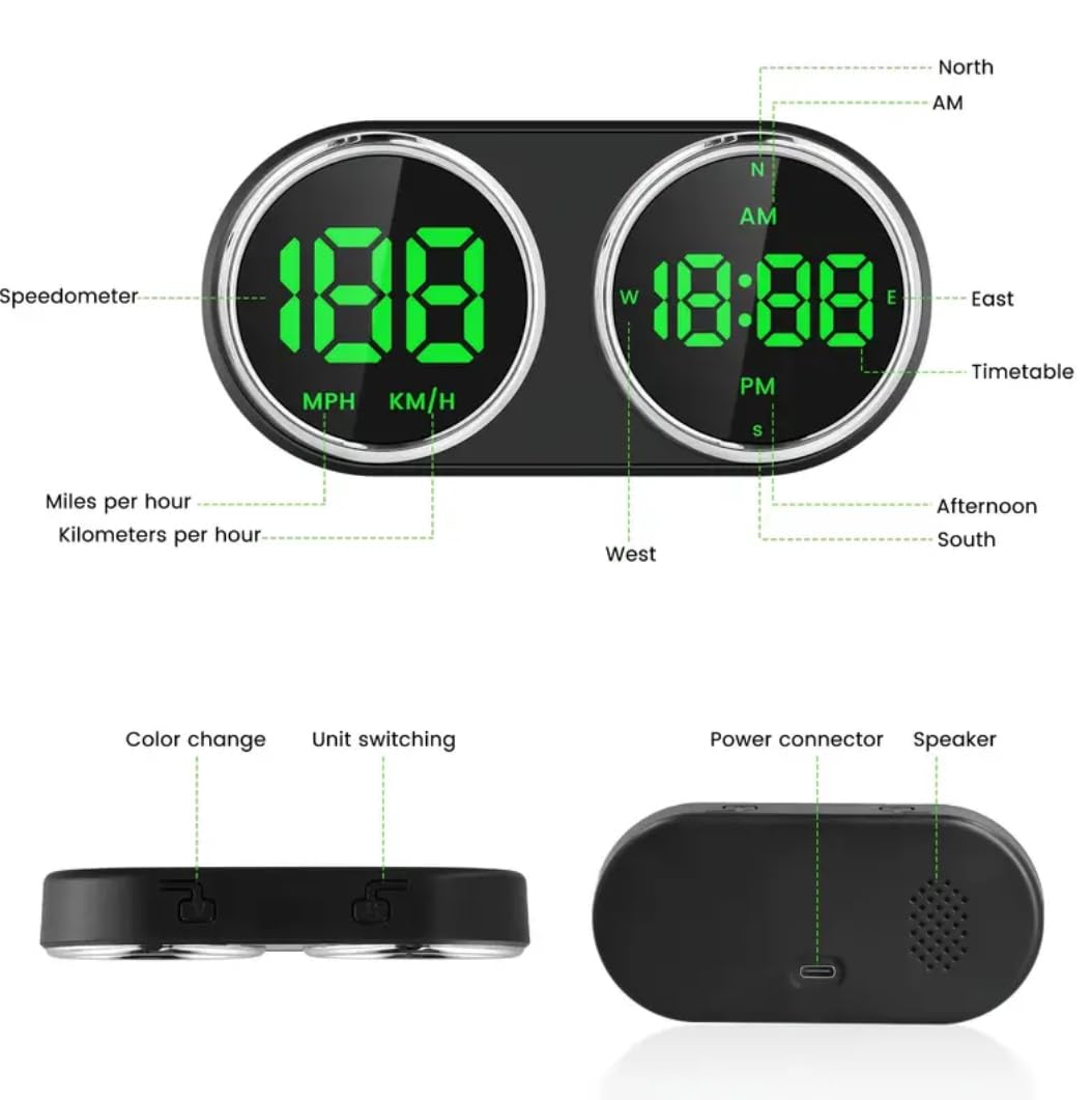RGZOCT GPS HUD in-car power ready for ignition.
