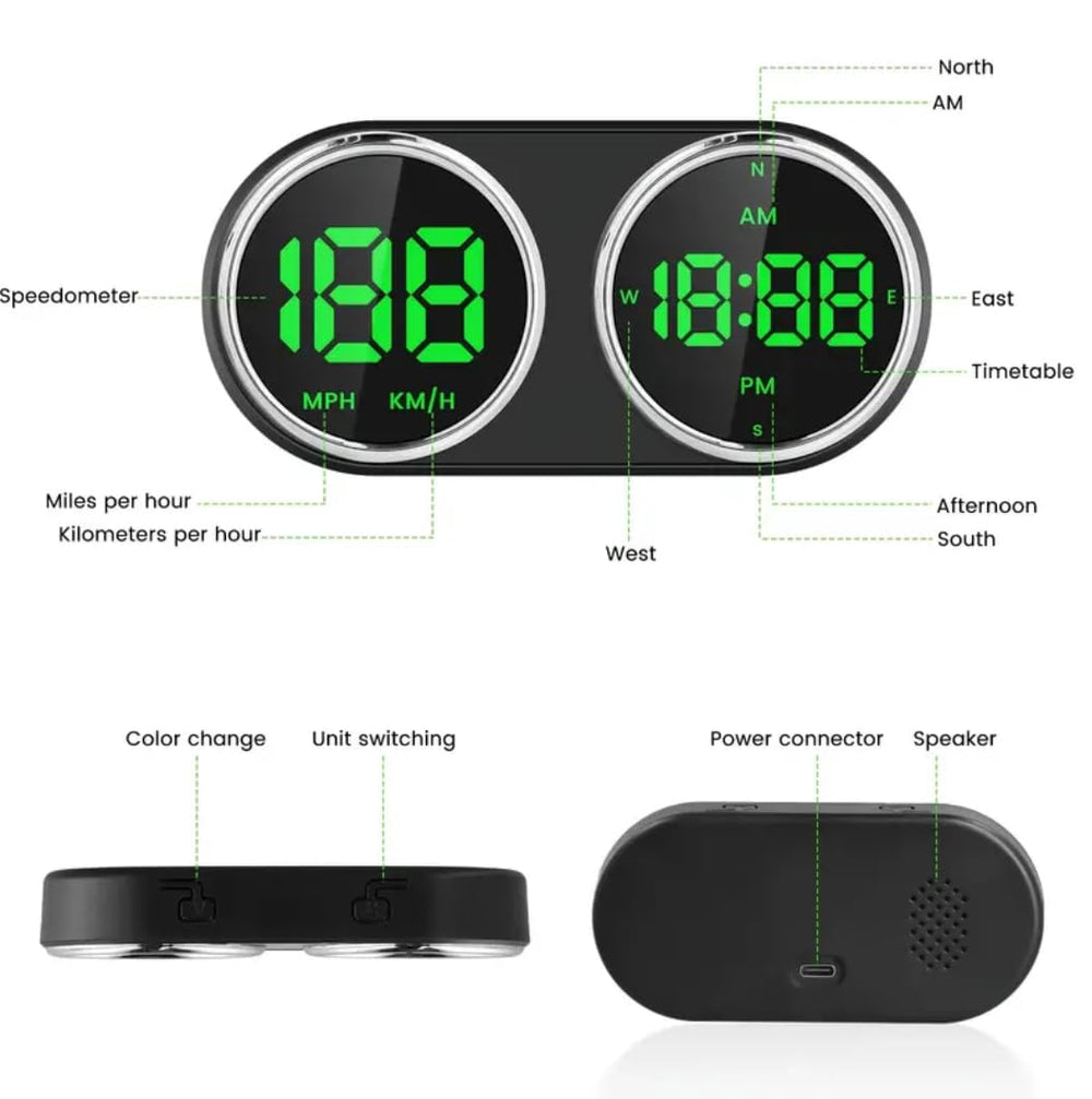 RGZOCT GPS HUD in-car power ready for ignition.