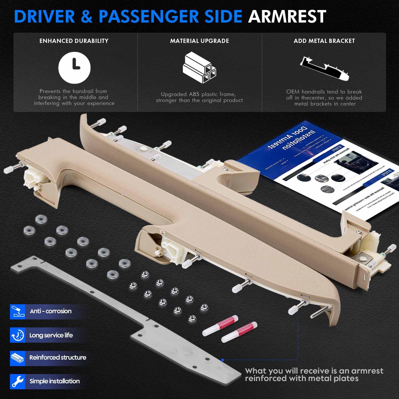 RHAOCZIYAUTO mid-armrest bracket strengthens support