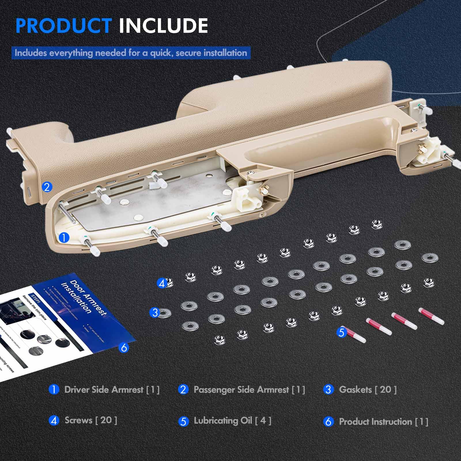 RHAOCZIYAUTO release handle below armrest design compatibility
